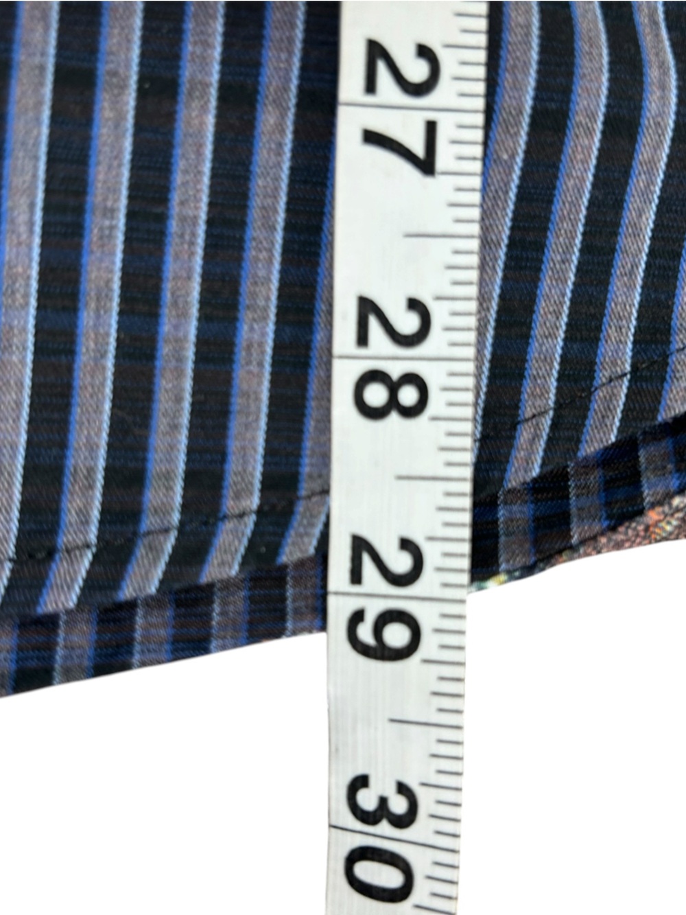 ROBERT GRAHAM Striped Button Down Geometric Flip Cuff Black Blue Gray Classic L - Picture 13 of 15